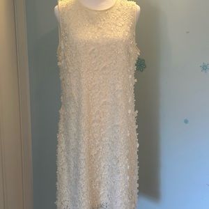 Karl Lagerfeld white flower lace overlay dress excellent condition. Size 12